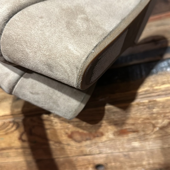 Route 66 Light Tan Faux Suede Lace Up Wedge Ankle Boots - Picture 10 of 11